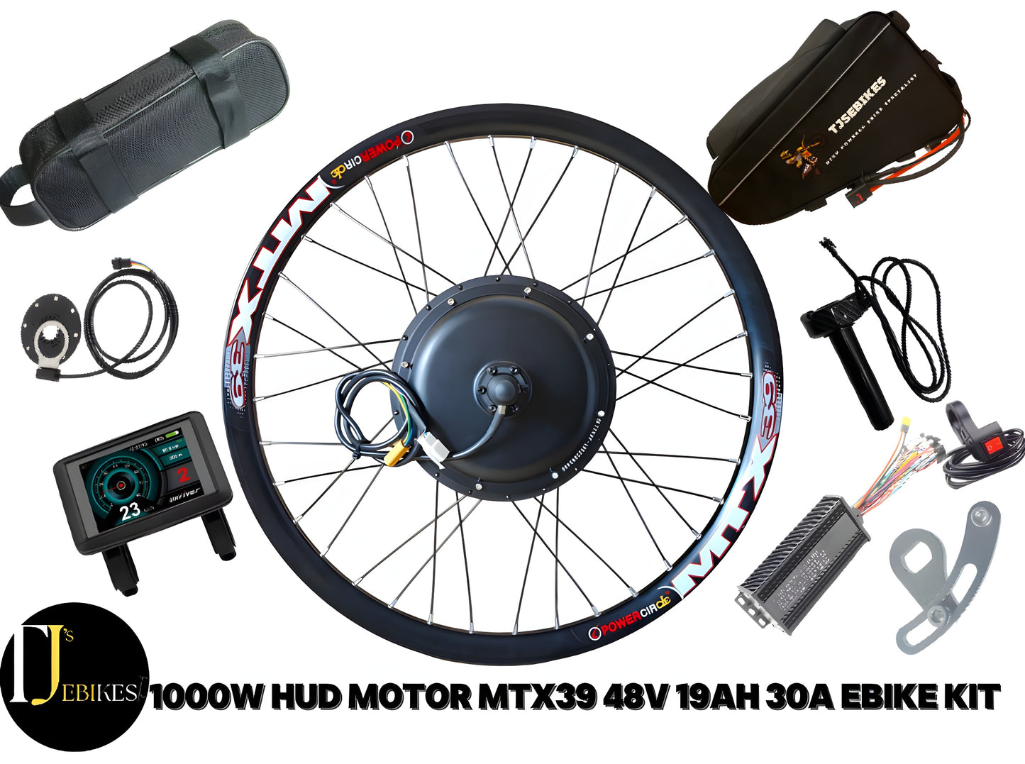1000W 30a SINEWAVE 48v 19ah 26/27.5/29IN HIGH TORQUE MOTOR EBIKE CONVERSION KIT