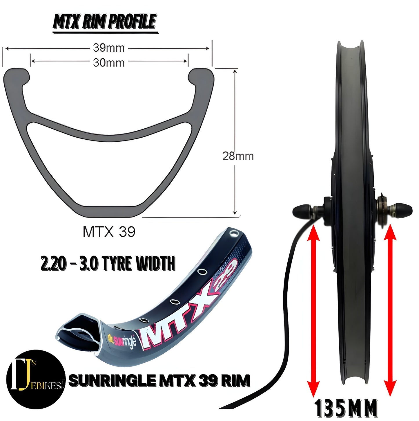 3000W EBike Conversion Kit 80A SABVOTON Controller 48V 52v 60v 72v high toque electric bike MTX conversion kit MTX39 Rim 26” 27.5” 29” sizes