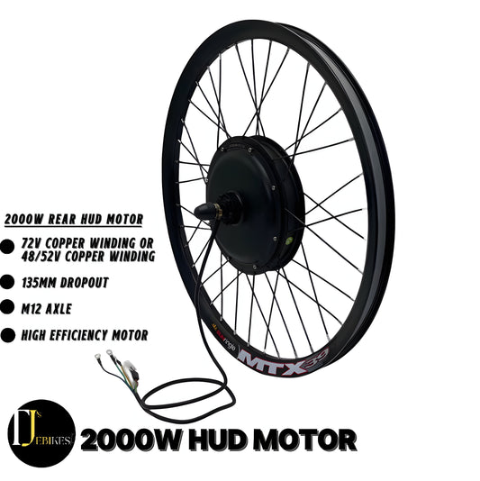 48v/52v/72v 2000w 26/27.5/29in Ebike Hub Motor Electric