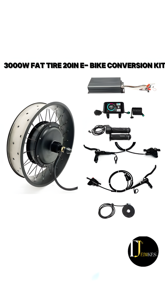 3000W 24+4.0  FAT WHEEL 52V 60V 72V REAR WHEEL E-BIKE CONVERSION KIT HIGH TORQUE MOTOR