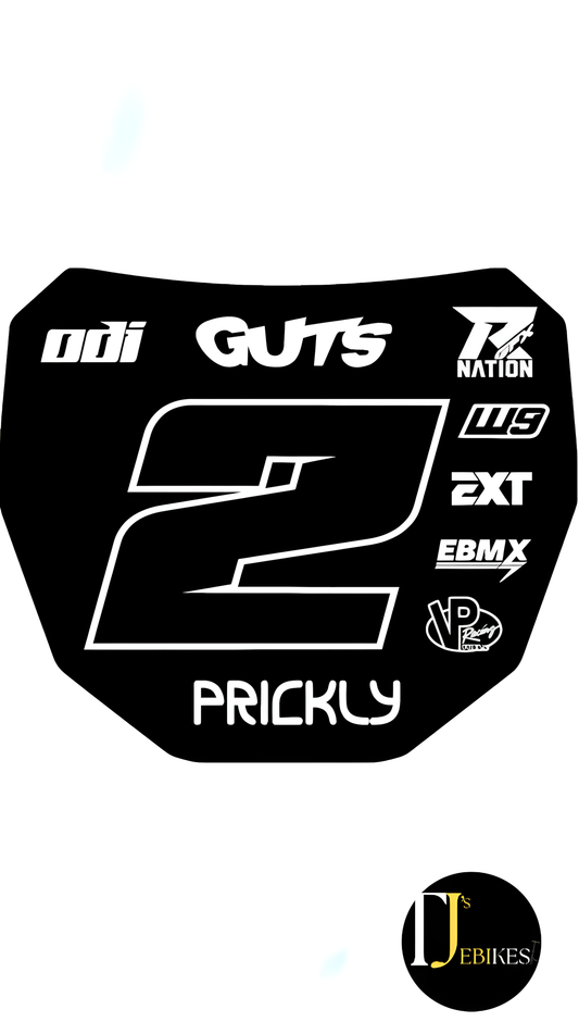 ODI DH Mountain Bike Front Number Plate Custom Thick GRAPHIC Surron Talaria 11