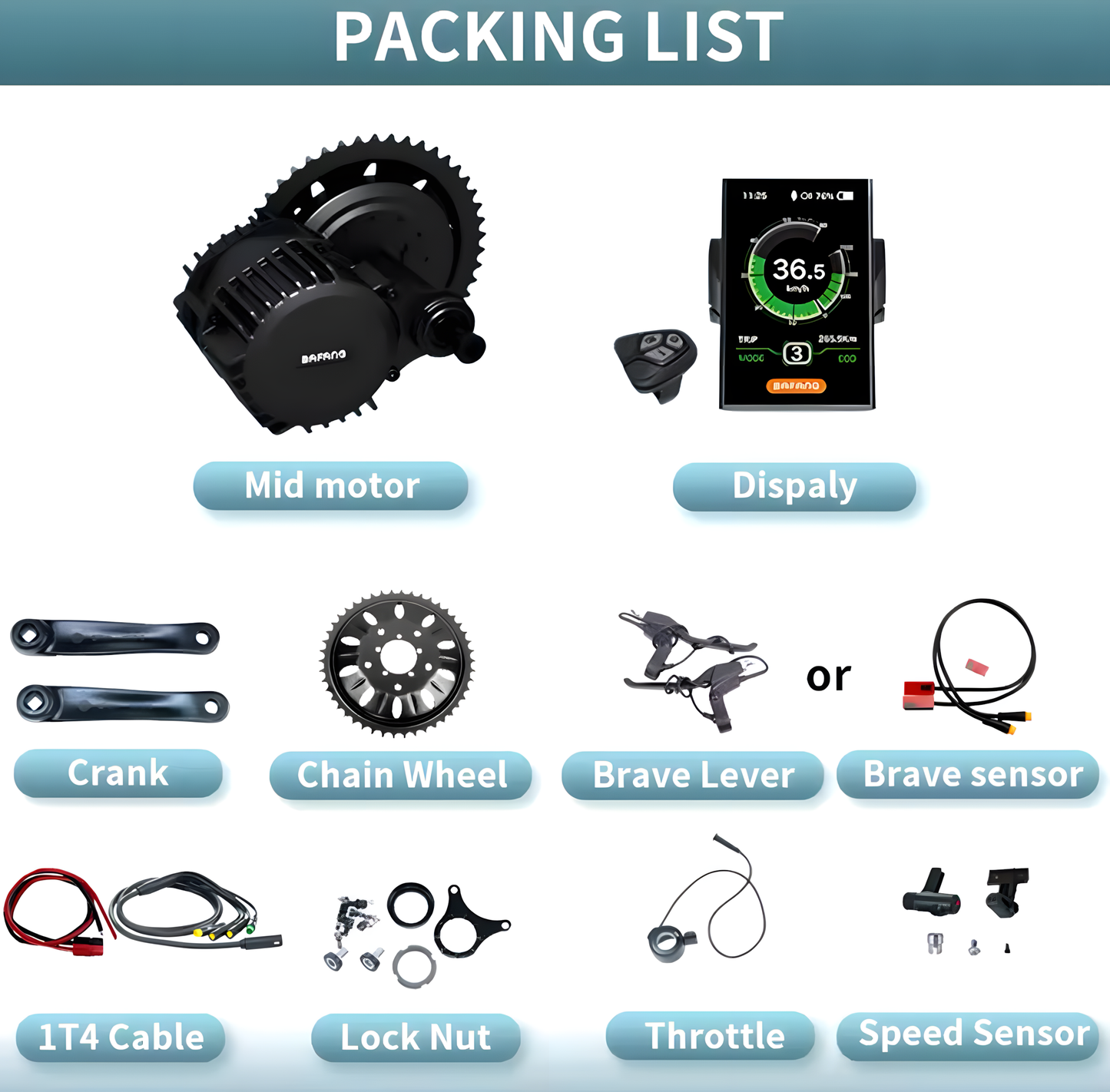 BAFANG BBSHD Mid Drive Motor Kit 1000W