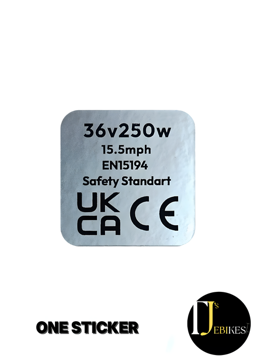 36V 250W UK Legal EBike Sticker Holographic Hub Mid-Drive Kits OEM Decal EAPC