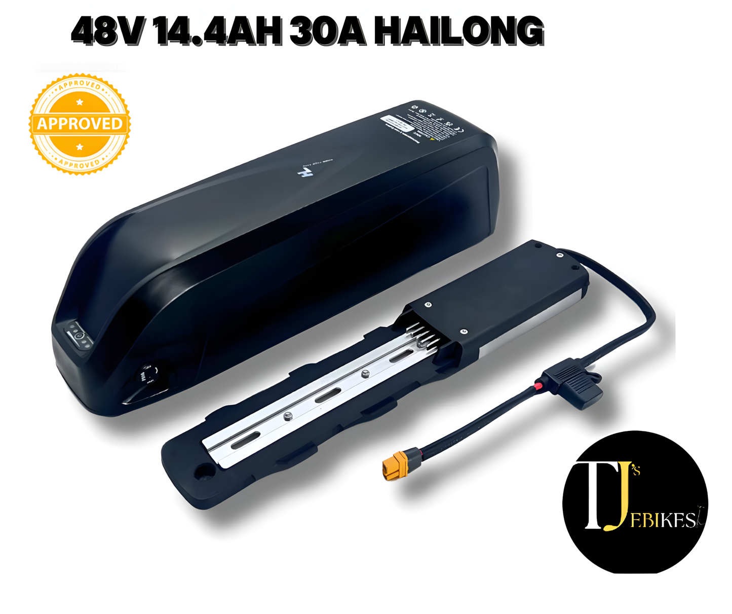 48V Hailong Ebike Battery 3 Slot Base 30A BMS 14.4ah