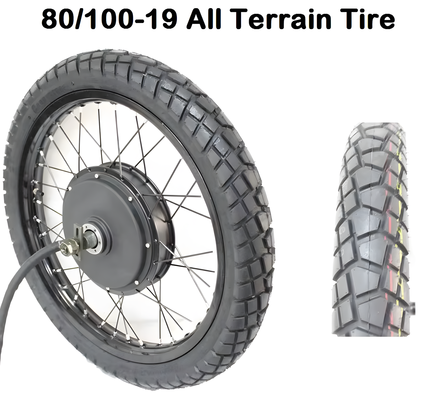 QS205 5000W Hub Motor 19" Electric Motorcycle Rear Wheel Ebike Rear Wheel Conversion Kits 155mm