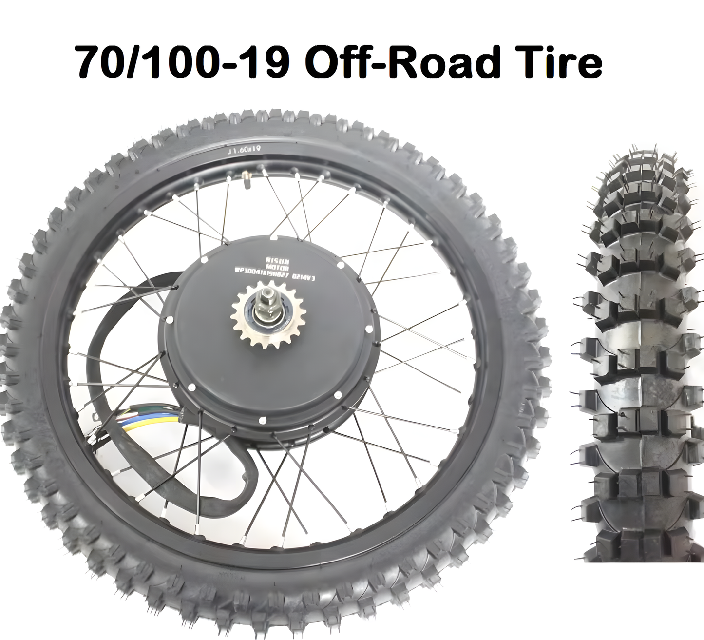 QS205 5000W Hub Motor 19" Electric Motorcycle Rear Wheel Ebike Rear Wheel Conversion Kits 155mm