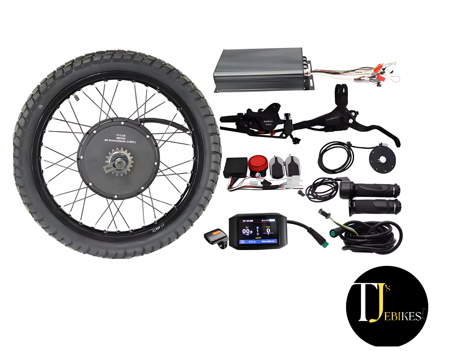 QS205 5000W Hub Motor 19" Electric Motorcycle Rear Wheel Ebike Rear Wheel Conversion Kits 155mm