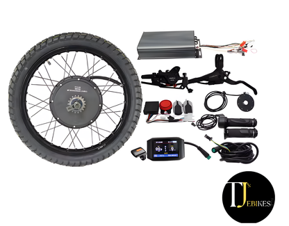 QS205 5000W Hub Motor 19" Electric Motorcycle Rear Wheel Ebike Rear Wheel Conversion Kits 155mm