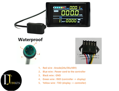 Full Colour EBike Display SW900 36V-72V USB Port Electric