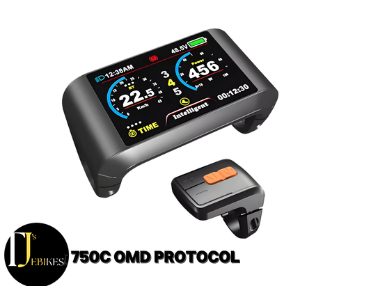 750C TFT E Bike Full Colour LCD Display 36V 48V 52V 60V 72V Mode Sinewave Squarewave