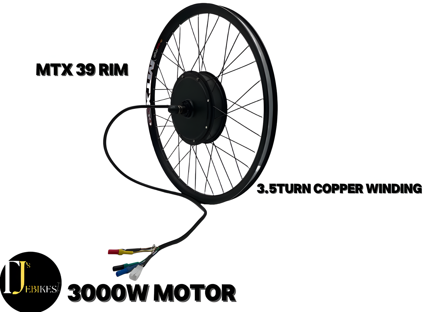 3000w 52V 60V 72V 60A REAR WHEEL 750C DISPLAY E-BIKE CONVERSION  KIT HIGH TORQUE MOTOR